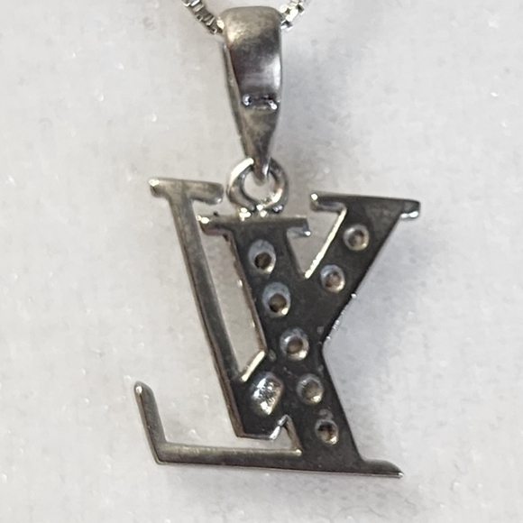 Authentic Louis Vuitton charm sterling silver chain upcycle/repurposed Vintage - Picture 5 of 7